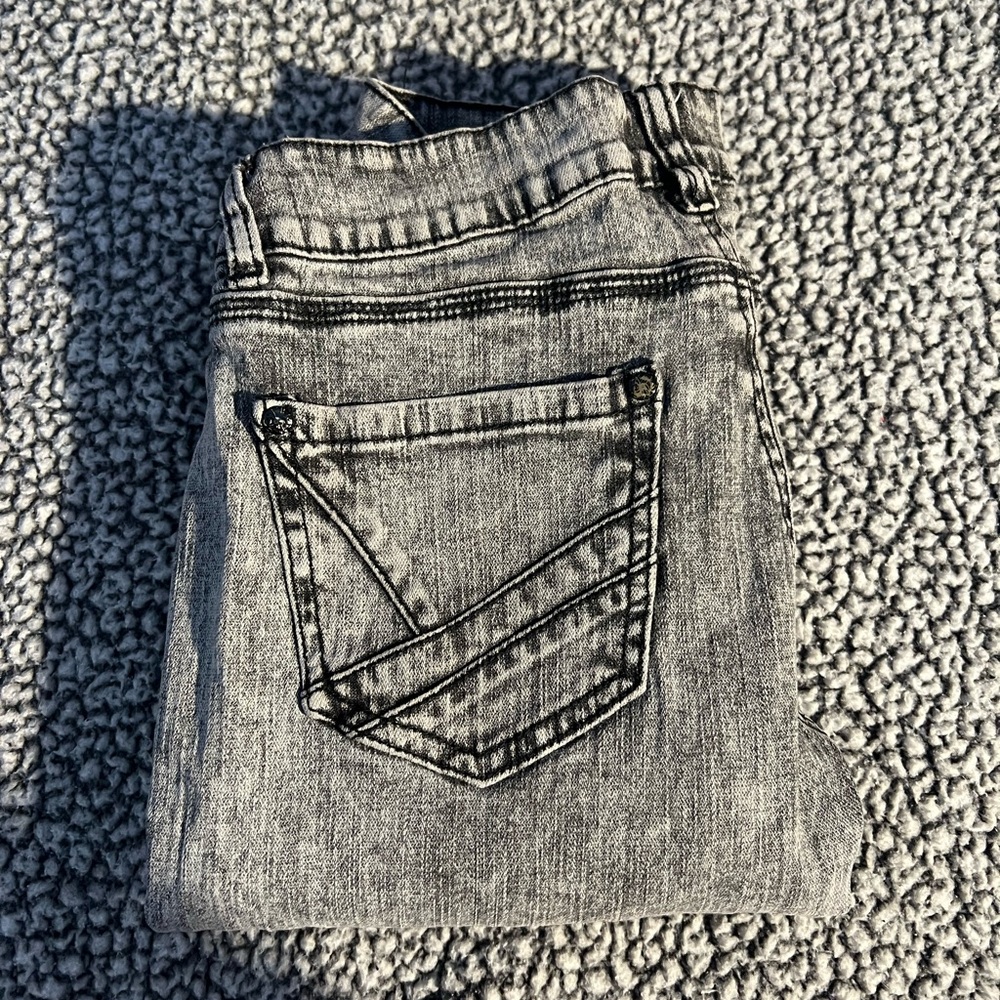 Vanilla Star Gray Skinny Jeans with Distinctive Stitching